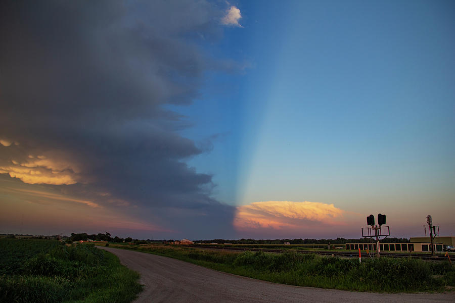 Dying Nebraska Thunderstorms at Sunset 091 Photograph by NebraskaSC