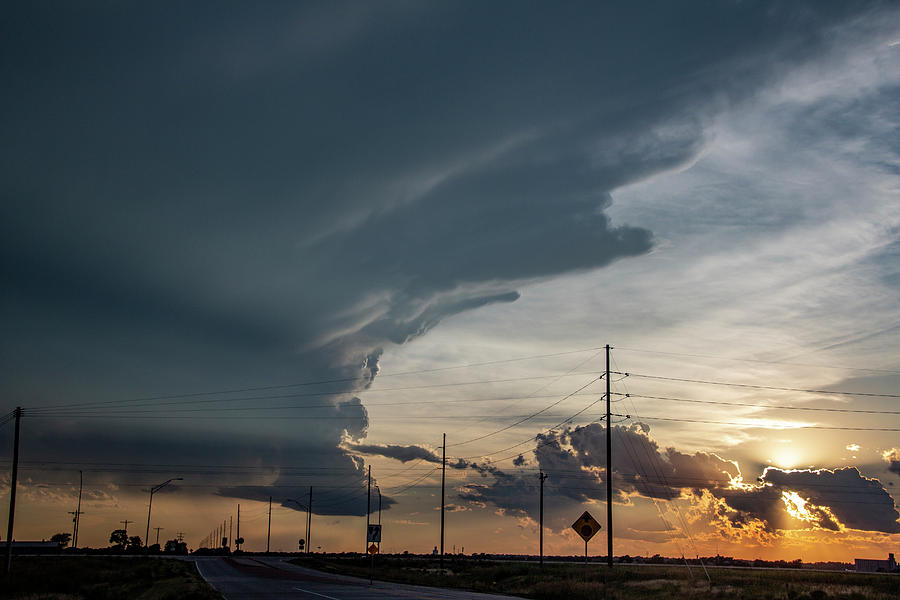 Dying Thunderstorms at Sunset 007 Photograph by NebraskaSC