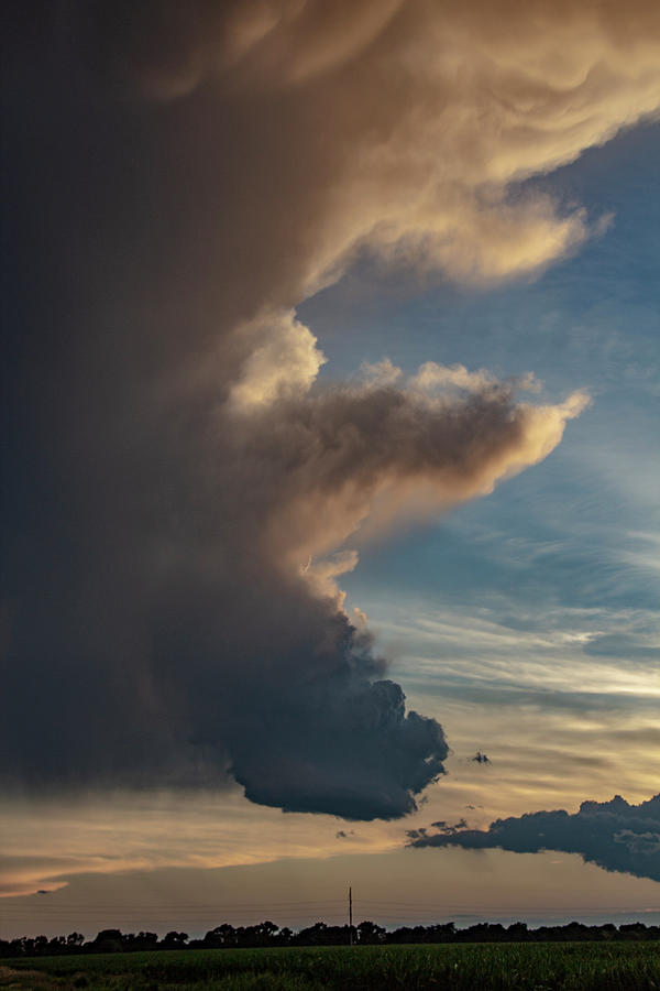 Dying Thunderstorms at Sunset 012 Photograph by NebraskaSC