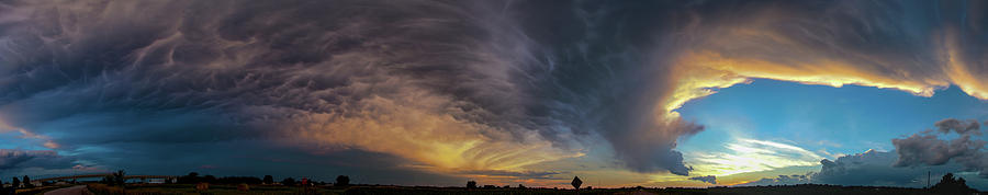 Dying Thunderstorms at Sunset 020 Photograph by NebraskaSC