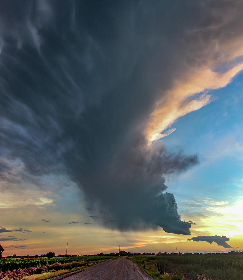 Dying Thunderstorms at Sunset 023 Photograph by NebraskaSC
