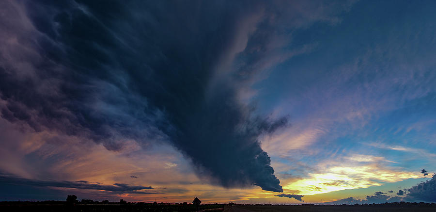 Dying Thunderstorms at Sunset 025 Photograph by NebraskaSC