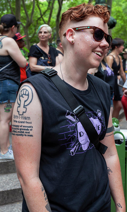 Dyke March 6_29_2019 Women With Feminism Tattoo Photograph