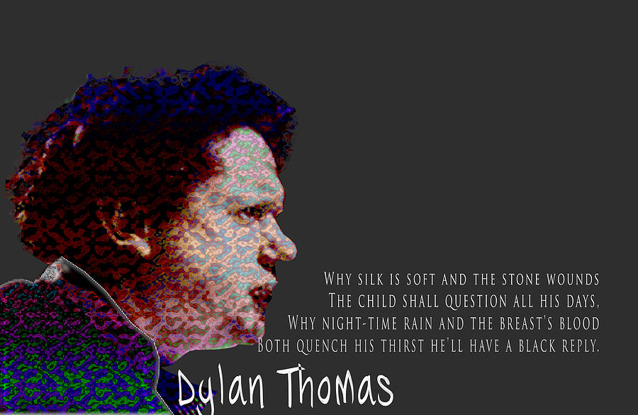 Dylan Thomas   Digital Art by Asok Mukhopadhyay