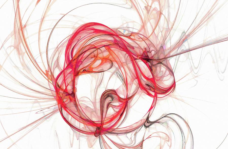 Dynamic Universe Abstract Art Red Digital Art by Don Northup