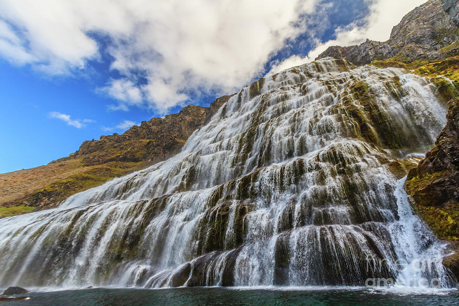 Dynjandi waterfall, Iceland Photograph by Lyl Dil Creations