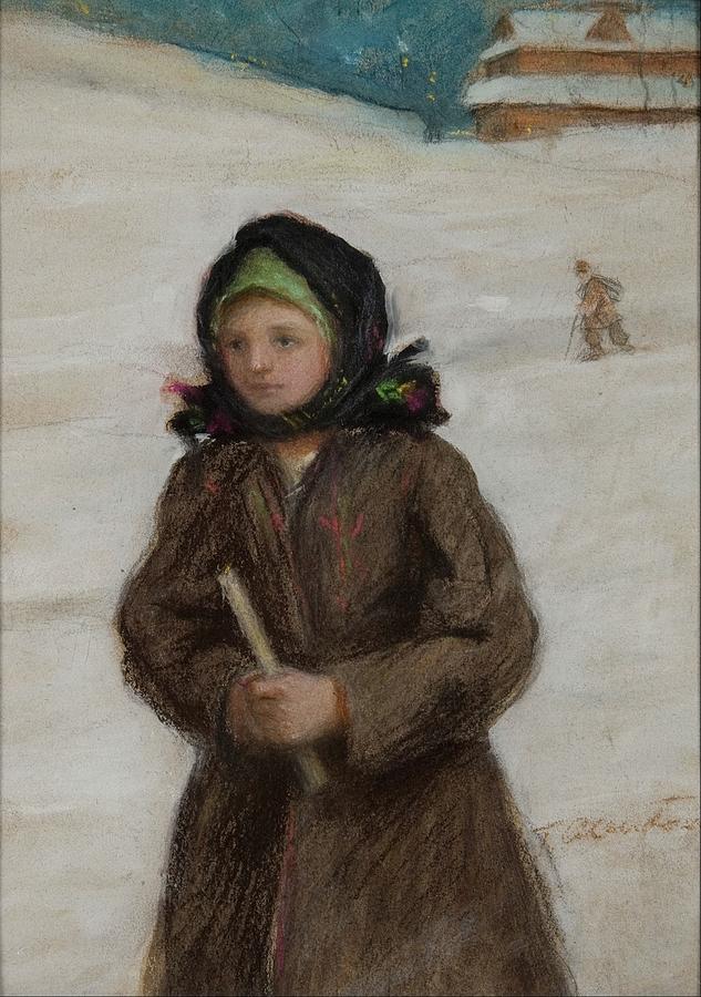 Dziewczyna Z Gromnica Painting by Teodor Axentowicz