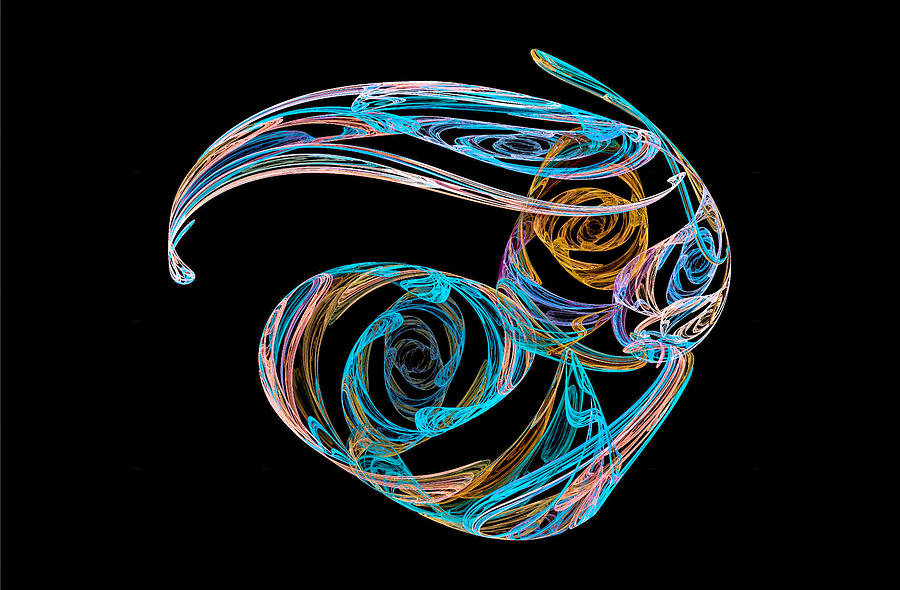 E Abstract Fractal Art Flip Digital Art by Don Northup