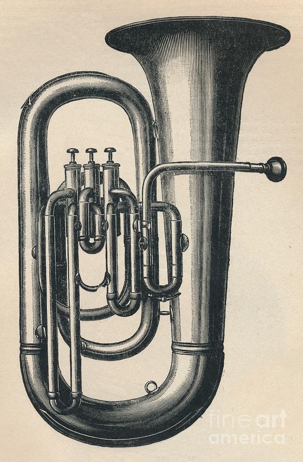 E Bombardon With Three Valves Drawing by Print Collector