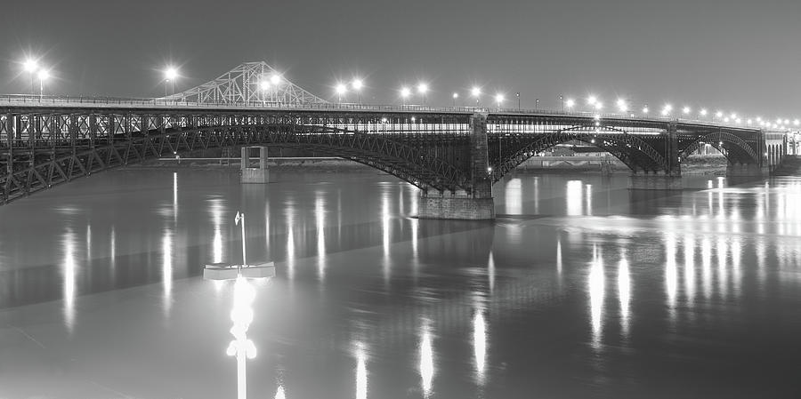 Eads Bridge and Train Photograph by Scott Rackers