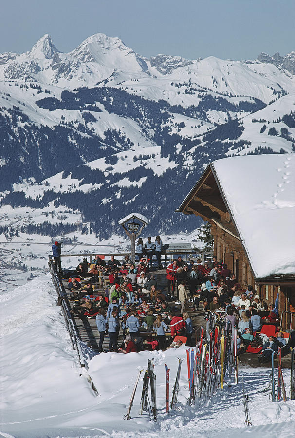 Gstaad Photograph - Eagle Club by Slim Aarons