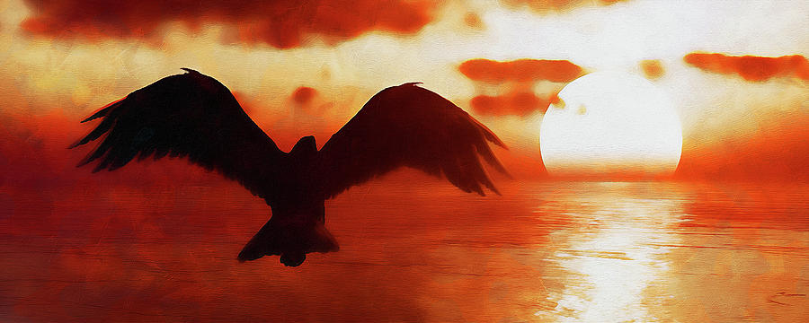 Eagle Fly - 01 Painting by AM FineArtPrints