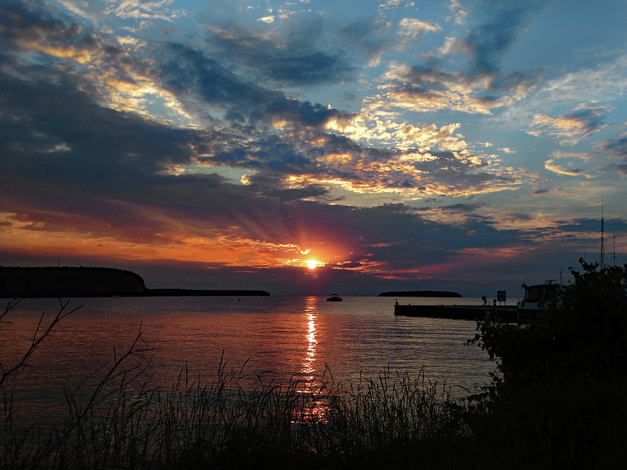 Eagle Harbor Summer Sunset Photograph by David T Wilkinson