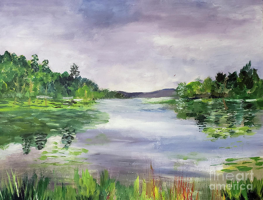 Eagle Point WMA in Derby Painting by Donna Walsh