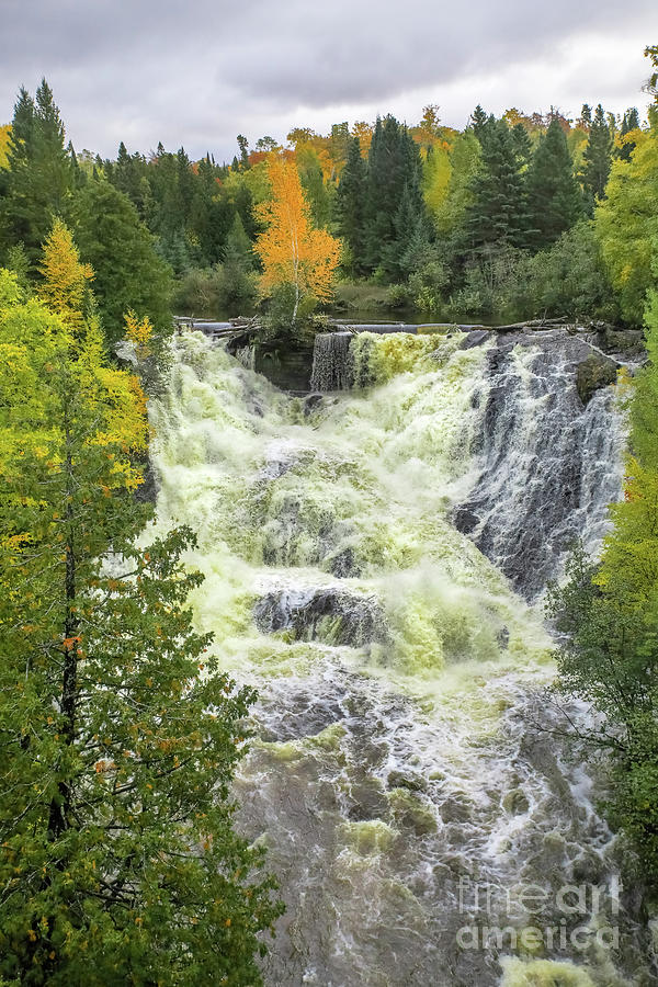 Eagle River Falls Autumn Colors Michigan Photography Photograph by Norris Seward