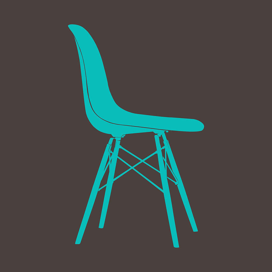 Abstract Digital Art - Eames Plastic Side Chair I by Naxart Studio