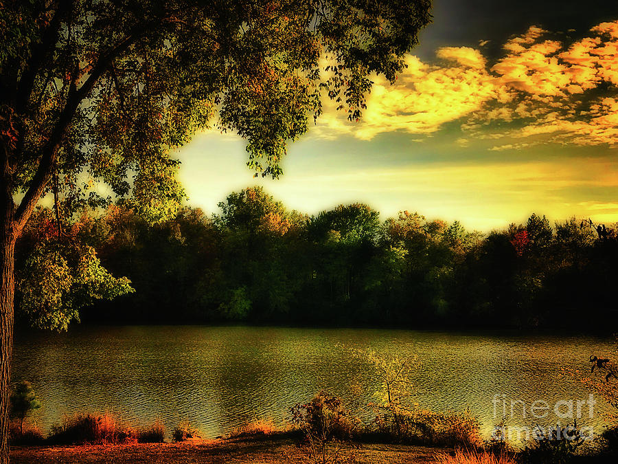 Early Autumn By The Lake Photograph by Karin Everhart