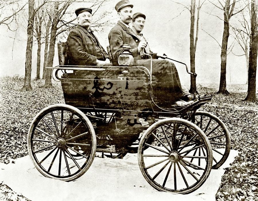 Early Car Photograph by Science, Industry And Business Library/new York ...