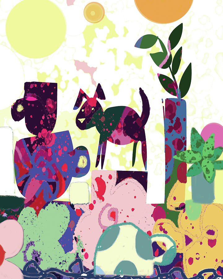 Dog Digital Art - Early June by Holly Mcgee