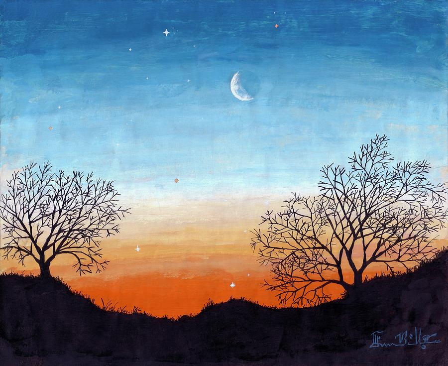Tree Painting - The Awakening Dawn by Ever Billotte