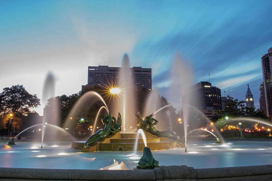 Early Morning at Swann Memorial Fountain  - Philadelphia Photograph by Bill Cannon