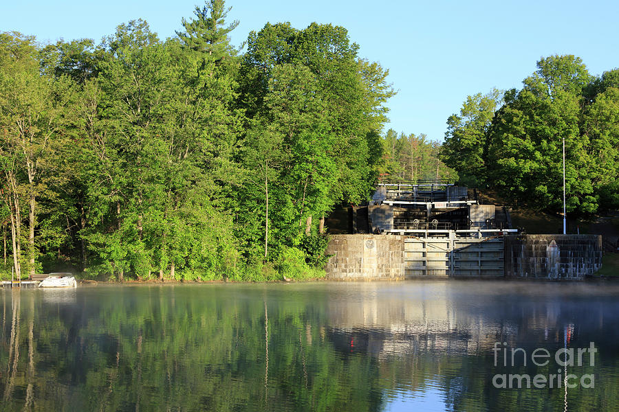 Early morning below the lock flight at Jones Falls Ontario Photograph by Louise Heusinkveld