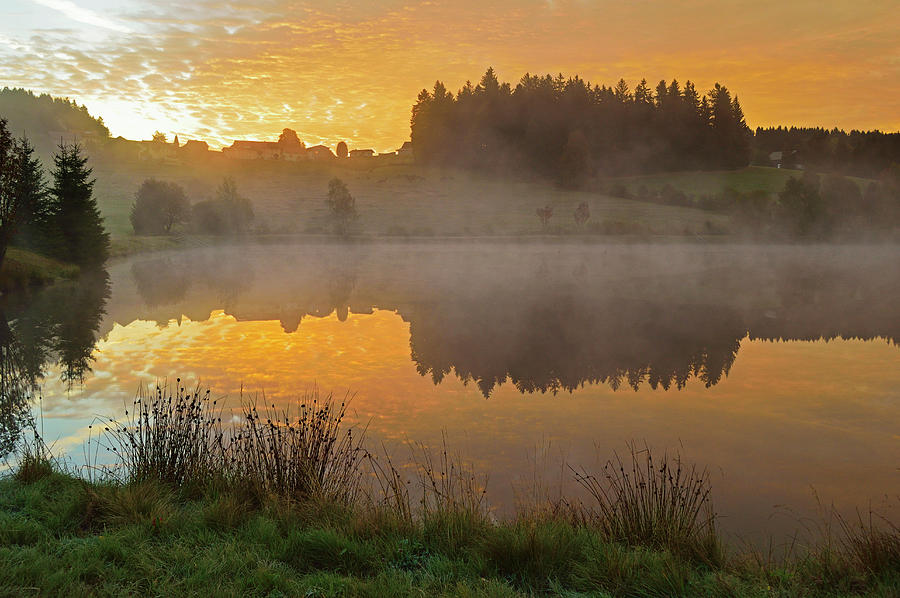 Early Morning Fog In Autumn At Photograph by Jochen Schlenker