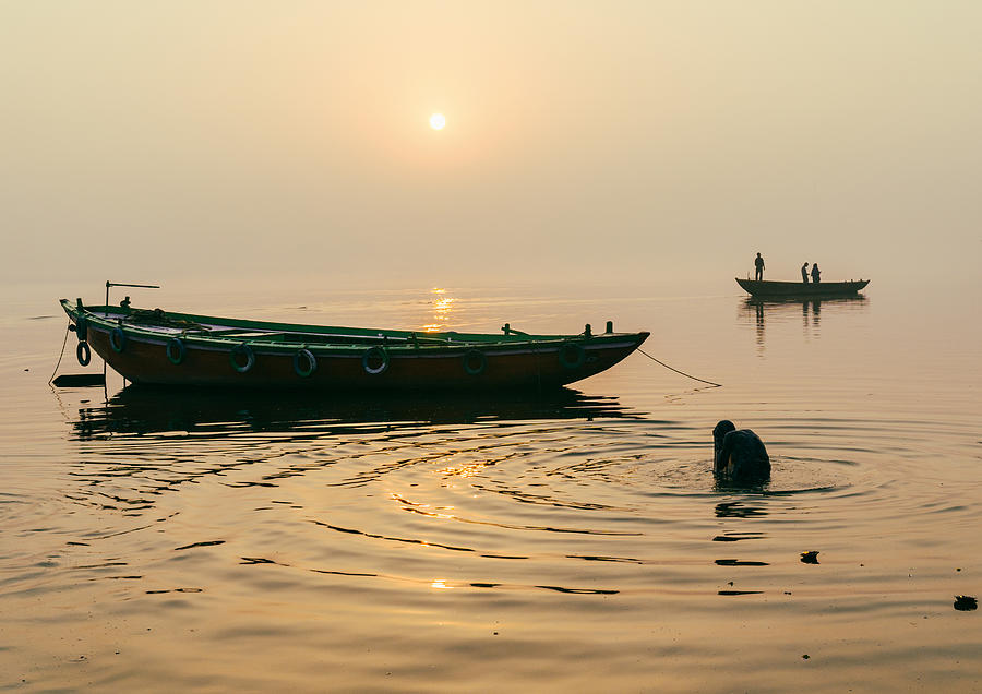 Street Photograph - Early Morning In Varanasi by Samara Ratnayake