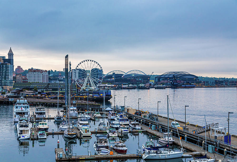 Early Morning on Seattle Waterfront Photograph by Darryl Brooks