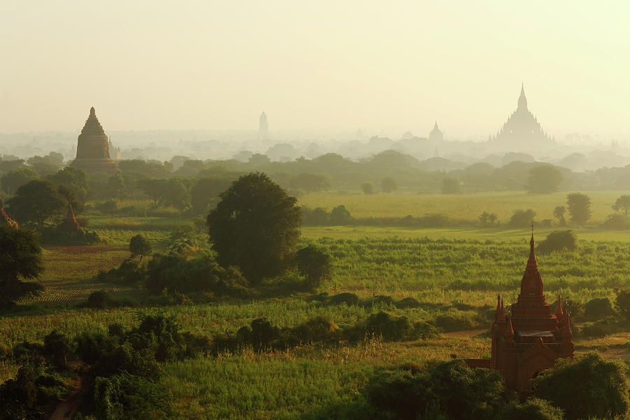 Early Morning Over The Bagan Temples Photograph by Arturbo