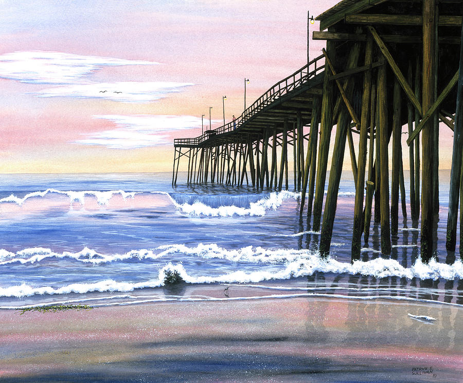 Pier Painting - Early Morning Pier by Patrick Sullivan
