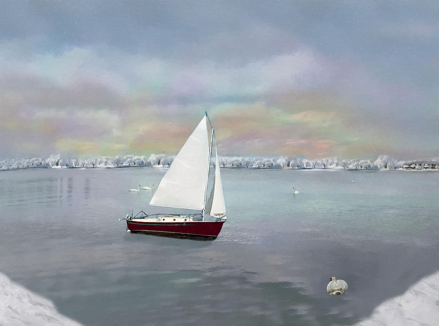 Early Morning Sail Digital Art by Sandi OReilly