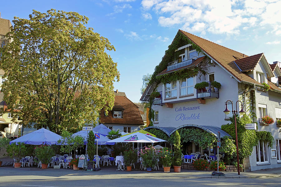 Early Saturday Morning Cafe In Breisach Germany Photograph by Rick ...