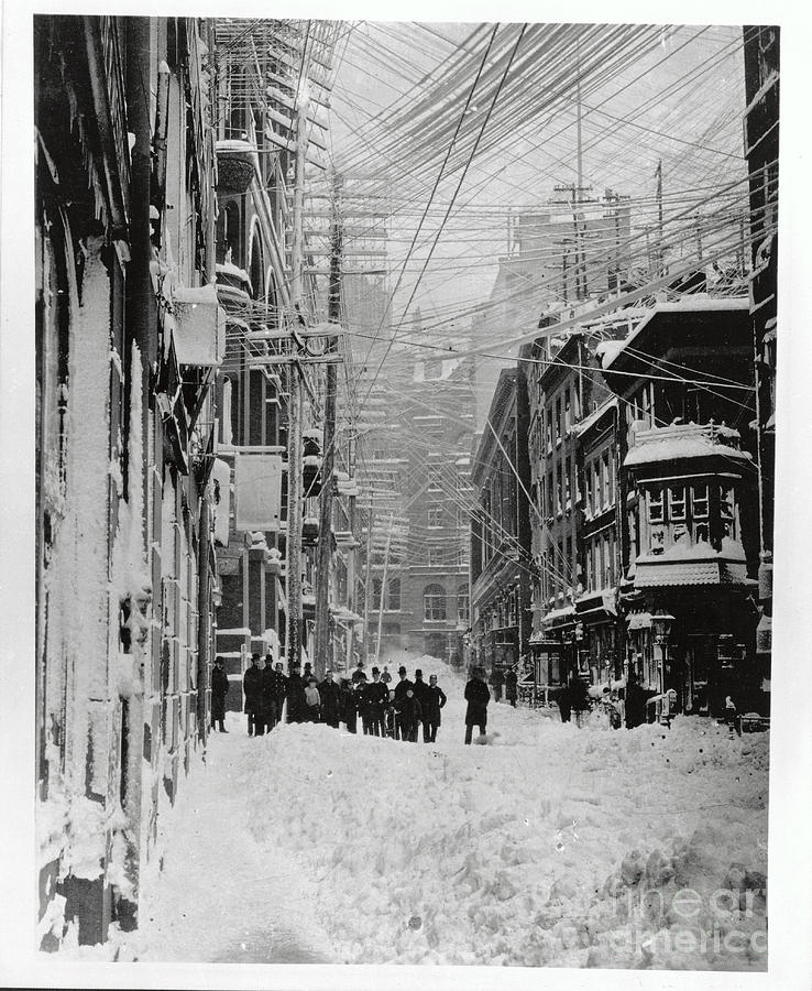 Early Snow Scene In New York City Photograph by Bettmann
