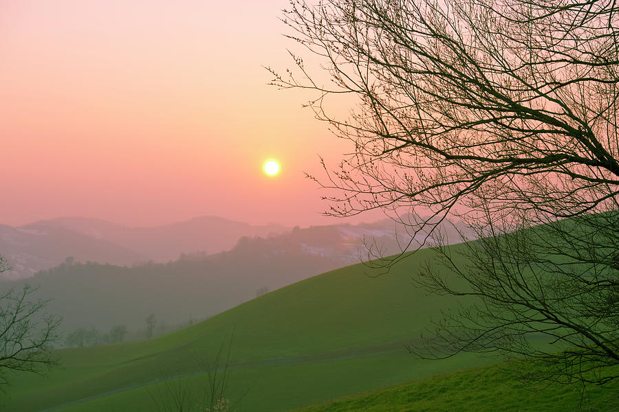 Early Spring Sun Rising Over Italian Photograph by Ekspansio
