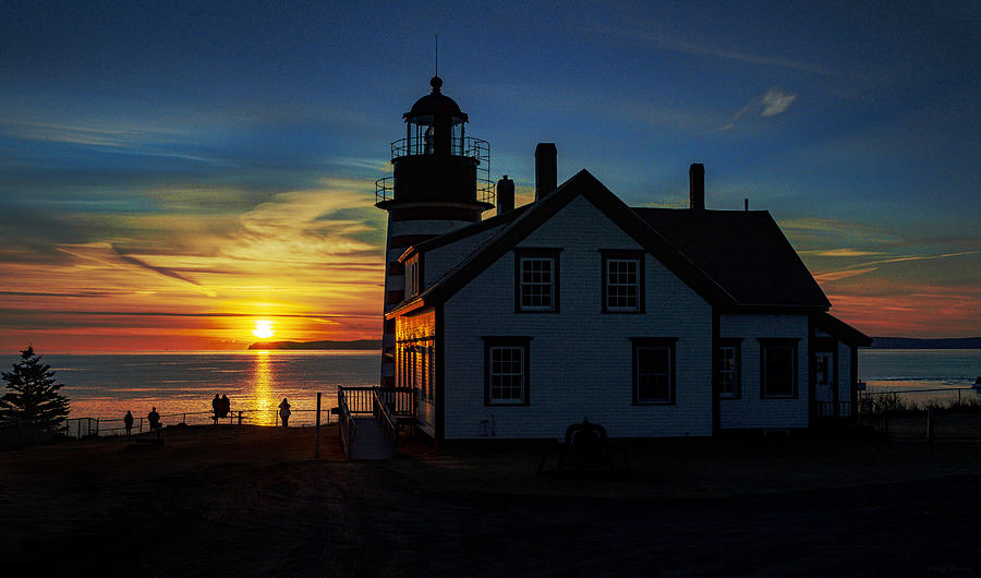 West Quoddy Head Lighthouse Photograph - Earlybird Onlookers At West Quoddy Head Lighthouse by Marty Saccone