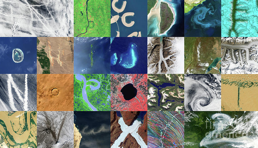 Abstract Photograph - Earth Alphabet from space by Delphimages Photo Creations