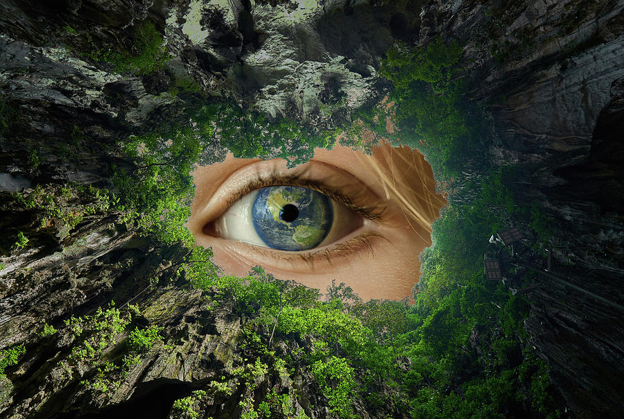 Earth Is Watching You Digital Art by Alex Mir