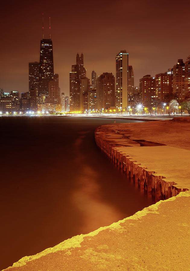 Earth Hour From North Avenue Beach Photograph by Chris Smith Www.outofchicago.com