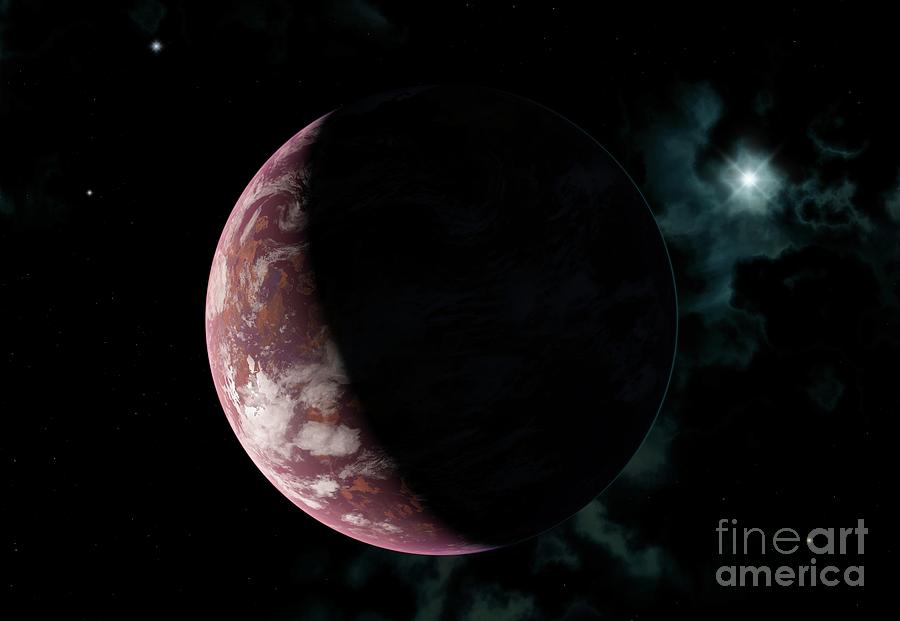 Earth-like Planet And Nebula Photograph by Walter Myers/science Photo Library