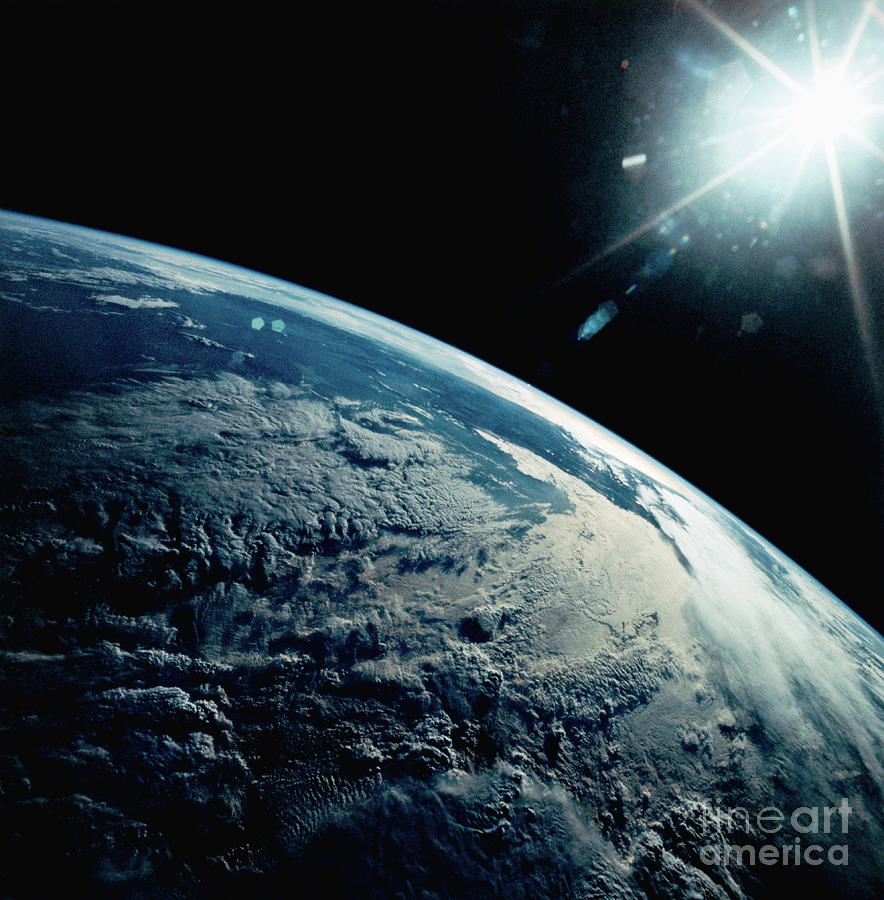 Earth Seen From Space Shuttle Discovery Photograph by Bettmann