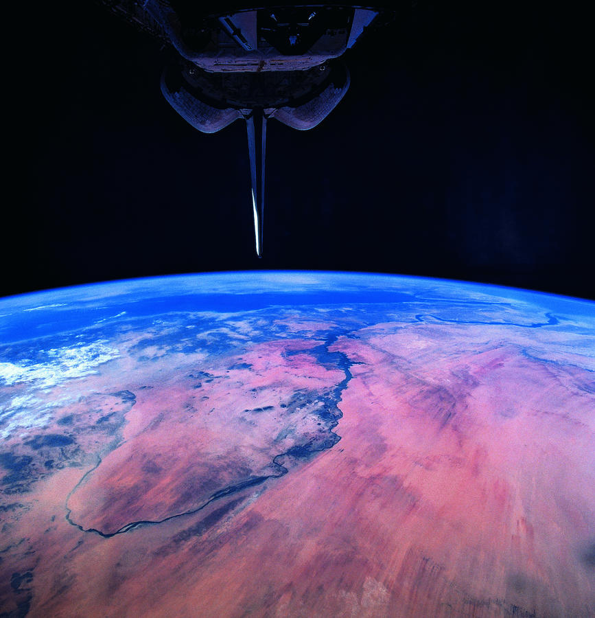 Earth Viewed From The Space Shuttle Photograph by Stockbyte