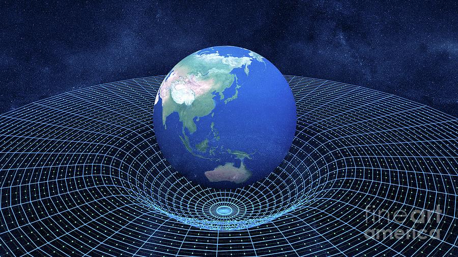 Earth Warping Spacetime Photograph by Design Cells/science Photo Library