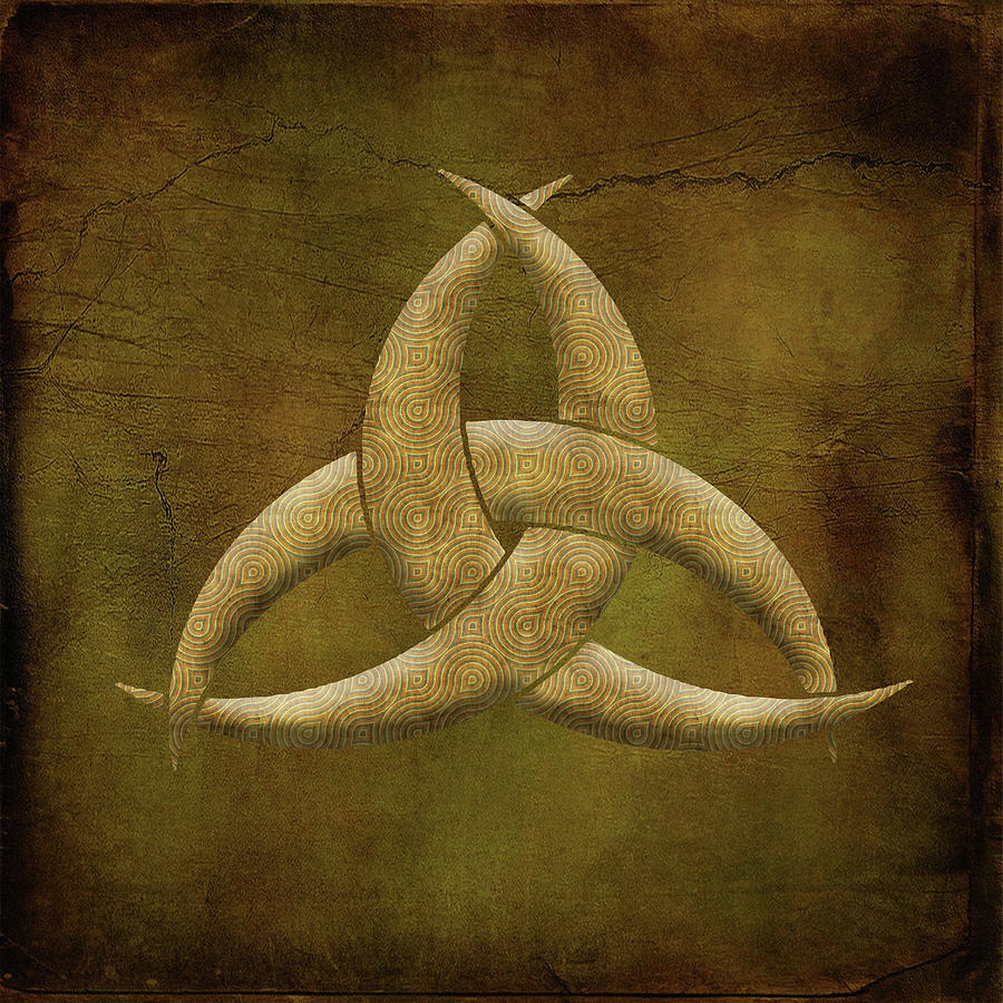 Earthen Triquetra Celtic  Symbol Digital Art by Kandy Hurley