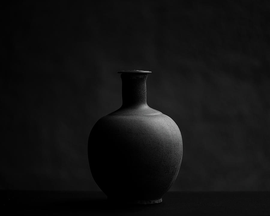 Earthen pot in black and white Photograph by Alessandra RC