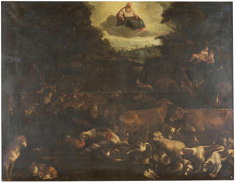 Earthly Paradise. XVI century. Oil on canvas. Painting by Bassano