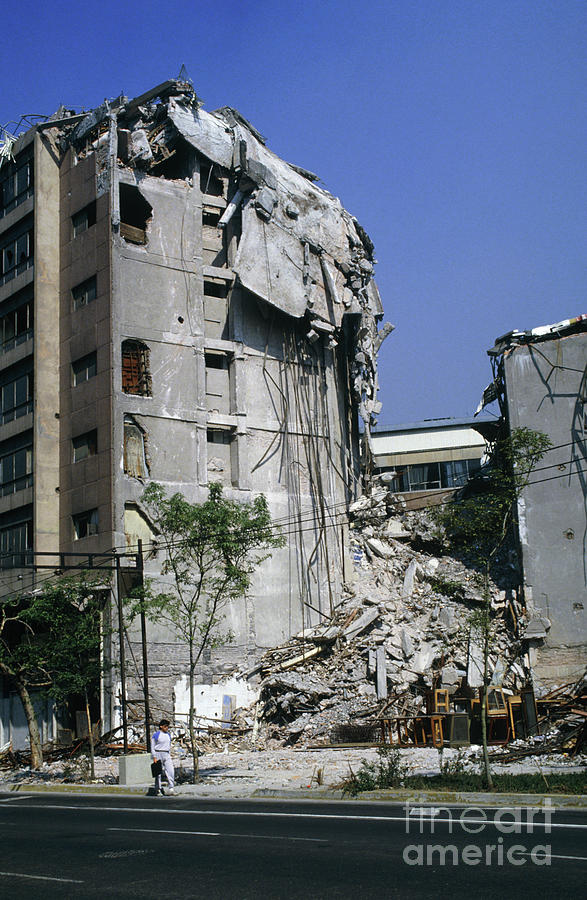 Earthquake Damage Photograph by David Leah/science Photo Library
