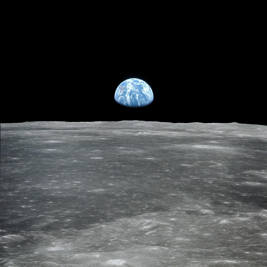 Space Photograph - Earthrise - Apollo 11 by Eric Glaser