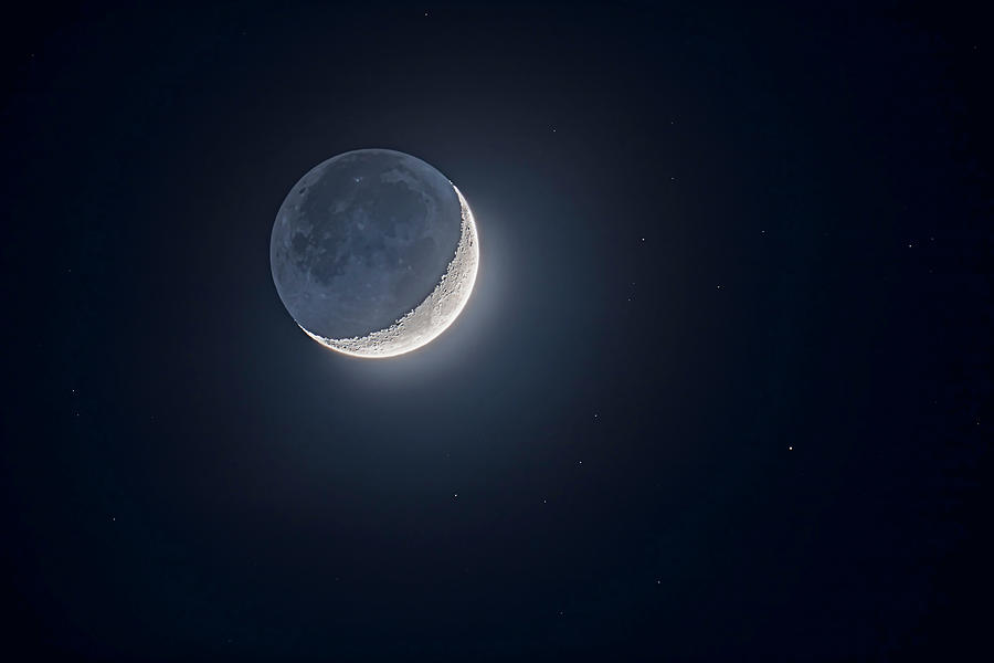 Earthshine Lights The Dark Side Photograph by Alan Dyer