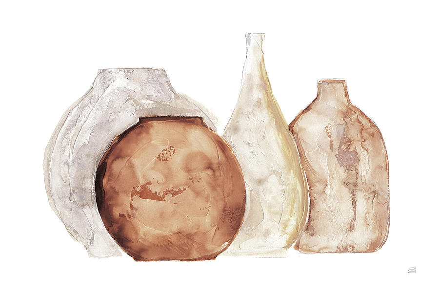 Earthy Neutral Vases Iv Painting by Chris Paschke Earthy Neutral Vases Iv Painting by Chris Paschke